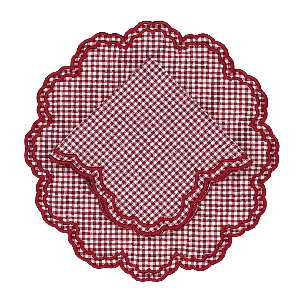 Bettina Placemat - Red Gingham (Set of 4)