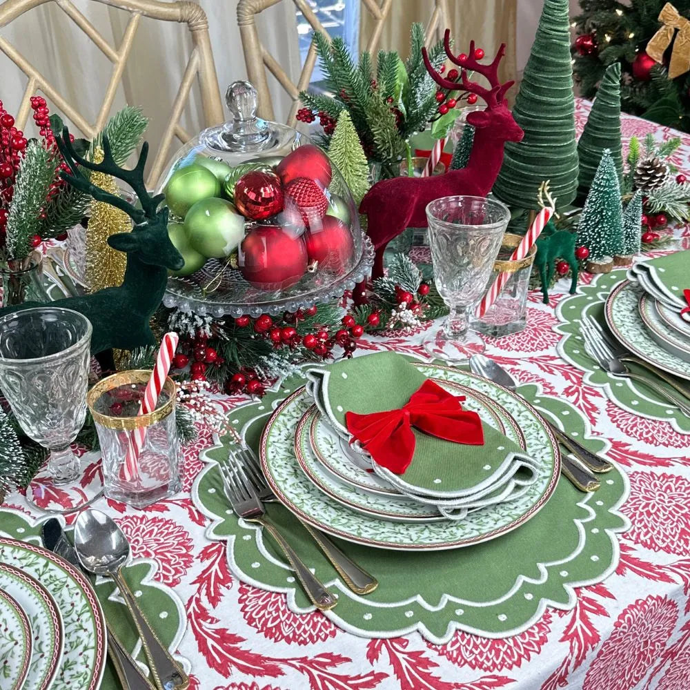 Red Flower and Vine - Tablecloth