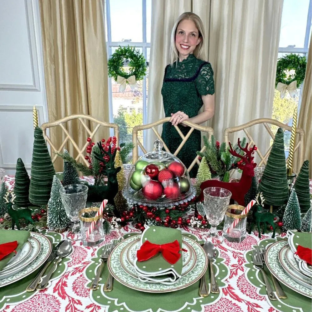 Red Flower and Vine - Tablecloth