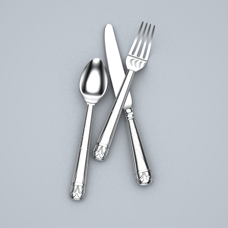 Regence 3-piece Sterling Silver Flatware Set by Krysaliis