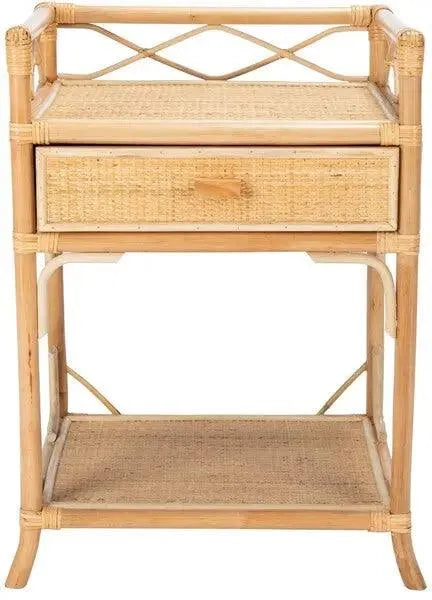 Safavieh Rumi Natural 1 Drawer 1 Shelf Nightstand