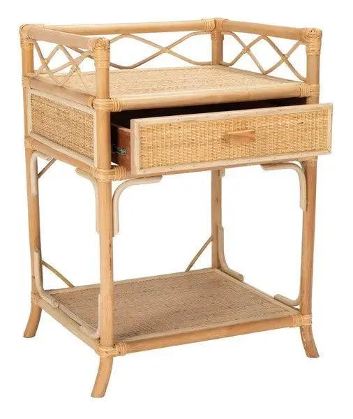 Safavieh Rumi Natural 1 Drawer 1 Shelf Nightstand