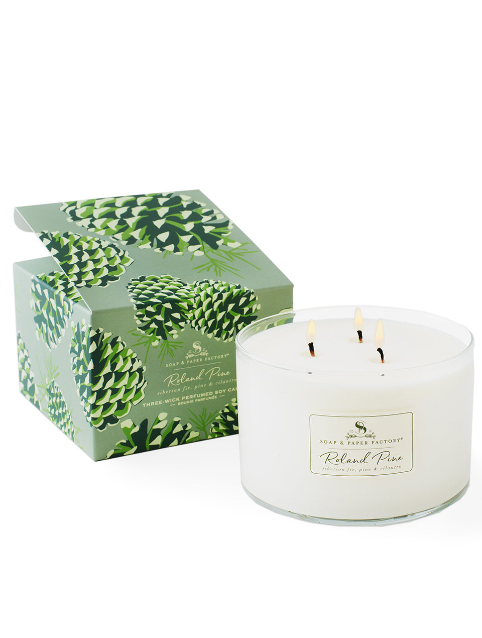 Roland Pine Three-Wick Candle