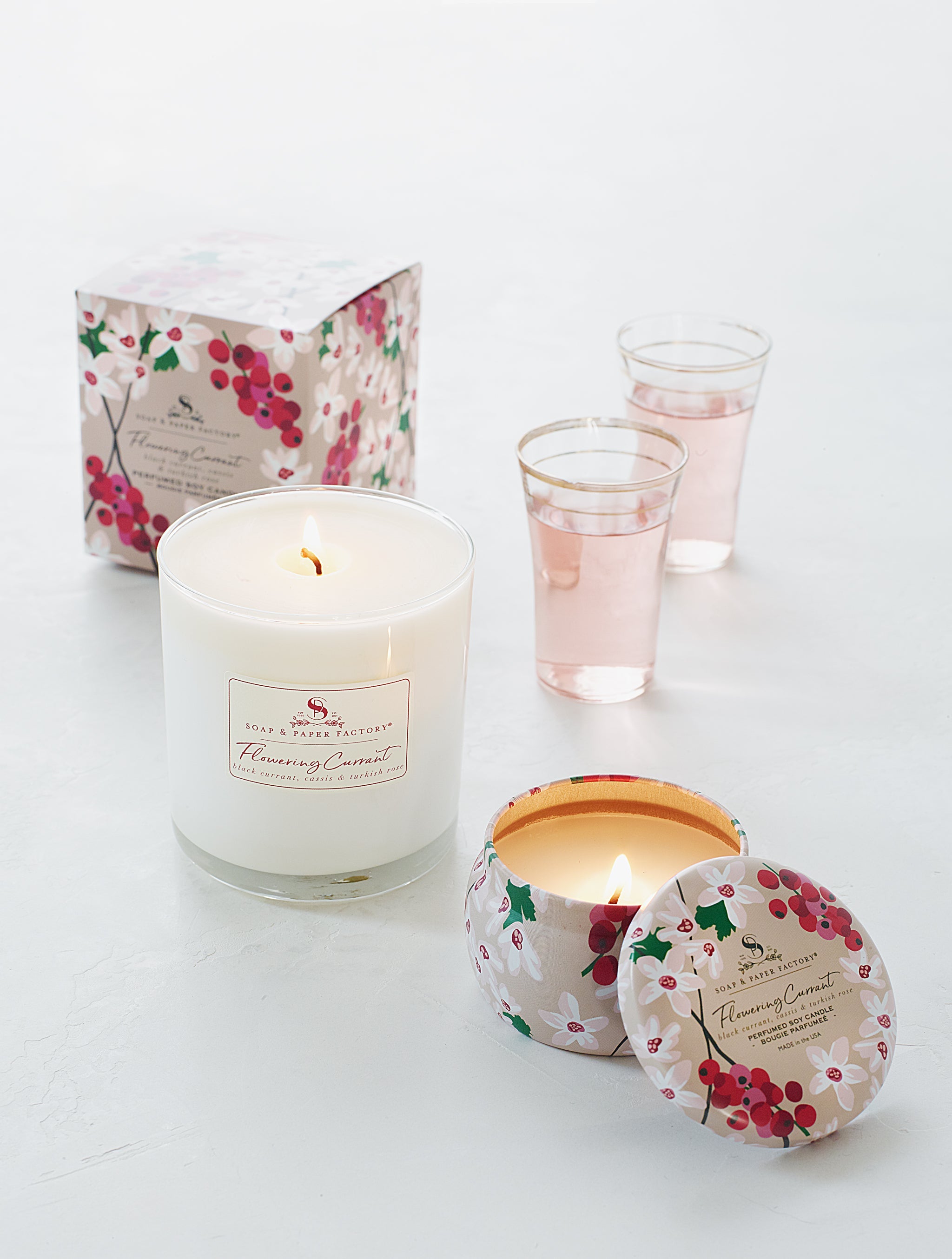 Flowering Currant Small Tin Candle