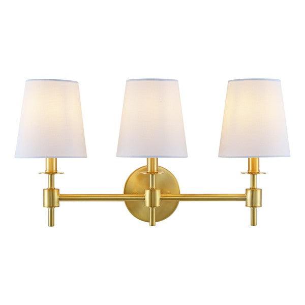 Safavieh Davielle 3 Light Brass-White Iron Wall Sconce