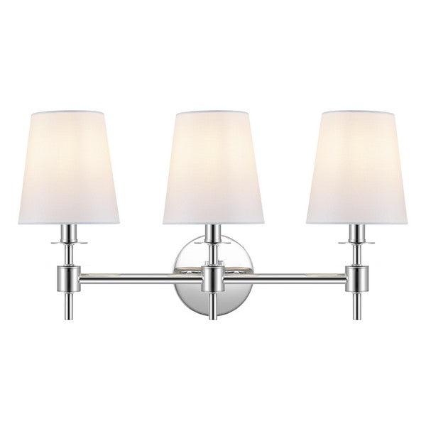 Safavieh Davielle 3 Light Chrome-White Iron Wall Sconce