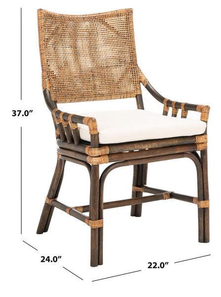 Safavieh Donatella Natural-Black Rattan Chair