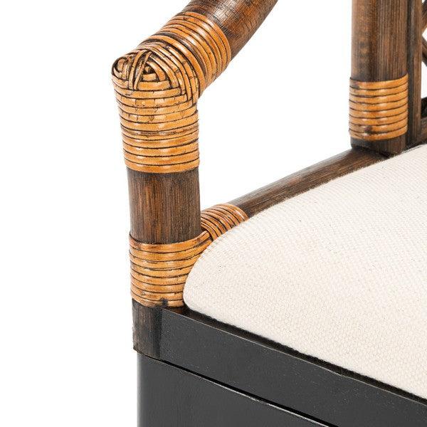 Safavieh Carlotta Natural-Black Arm Chair