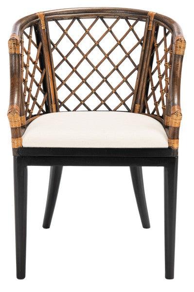 Safavieh Carlotta Natural-Black Arm Chair