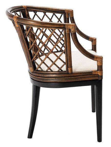 Safavieh Carlotta Natural-Black Arm Chair