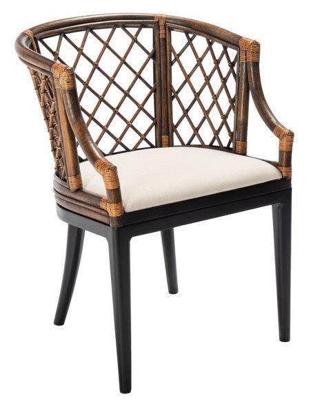 Safavieh Carlotta Natural-Black Arm Chair