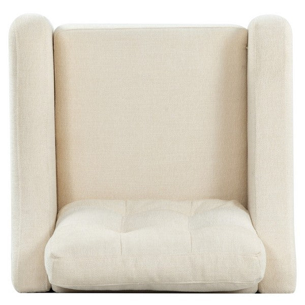 Nathaniel Tufted Back Accent Chair in Cream