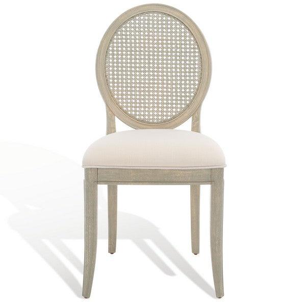 Safavieh Karlee Rustic Grey Rattan Back Dining Chair (Set of 2)