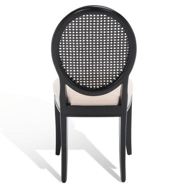 Safavieh Karlee Black Rattan Back Dining Chair (Set of 2)