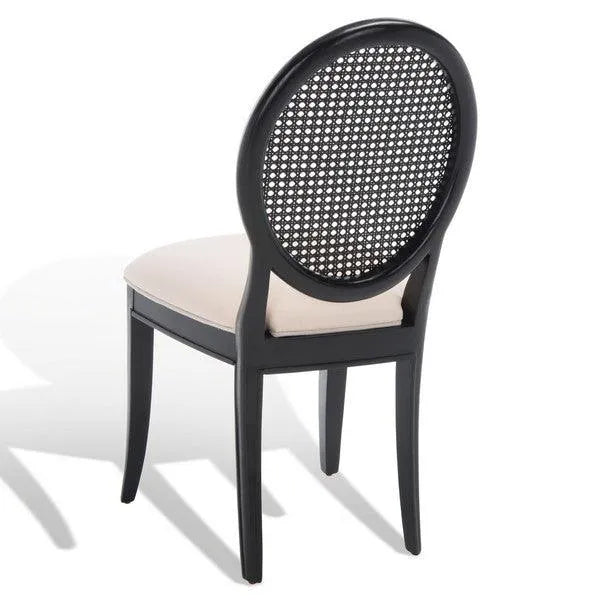 Safavieh Karlee Black Rattan Back Dining Chair (Set of 2)