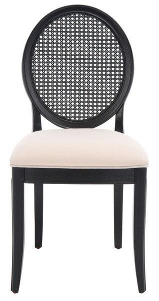 Safavieh Karlee Black Rattan Back Dining Chair (Set of 2)