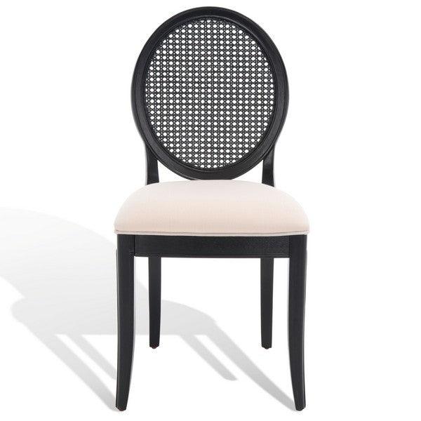 Safavieh Karlee Black Rattan Back Dining Chair (Set of 2)