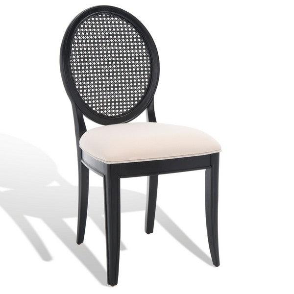 Safavieh Karlee Black Rattan Back Dining Chair (Set of 2)