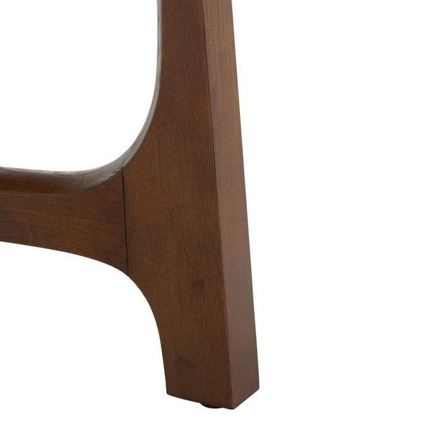 Adelee Wood Dining Table in Medium Oak with V-shaped Trestle Base