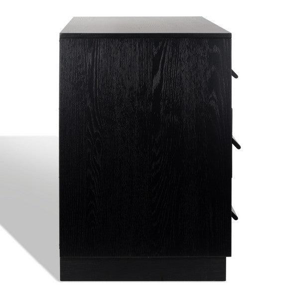 Safavieh Deirdra Black 3-Drawer Wood Chest