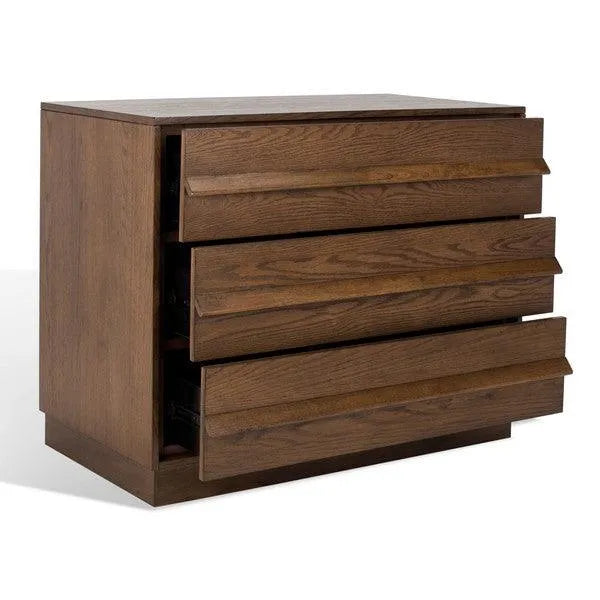 Safavieh Deirdra Medium Oak 3-Drawer Wood Chest