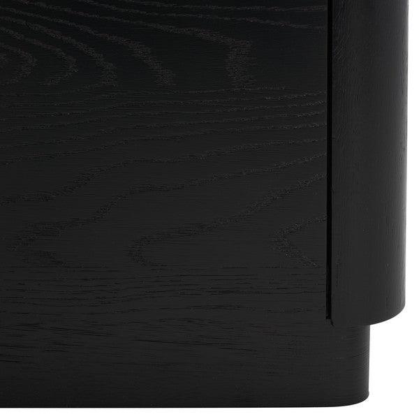 Safavieh Gabrietta Oak Veneer Nightstand in Black with 2 Drawers