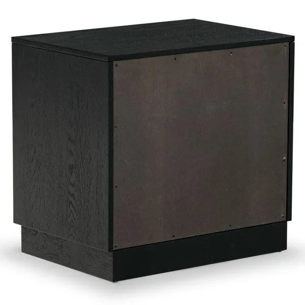 Safavieh Deirdra Rubberwood Nightstand in Black with 1 Drawer