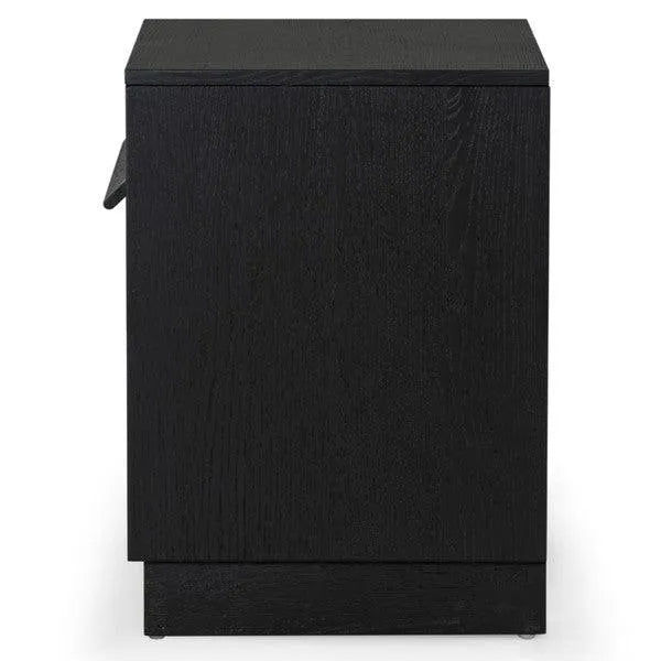 Safavieh Deirdra Rubberwood Nightstand in Black with 1 Drawer