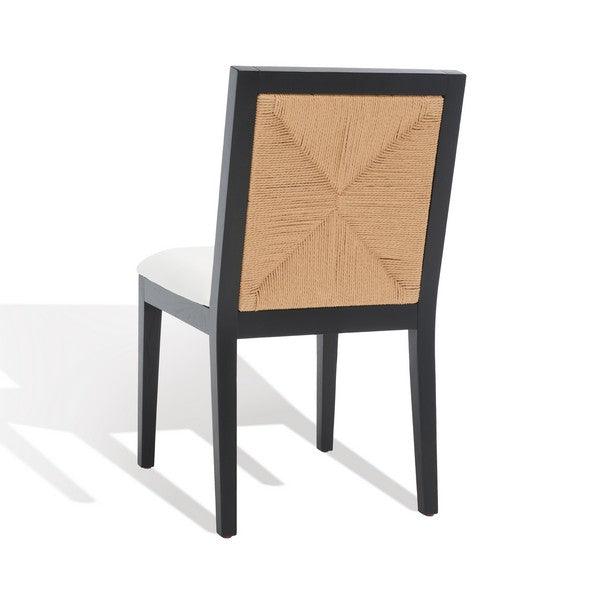 Safavieh Emilio Black-Natural Woven Dining Chair (Set of 2)