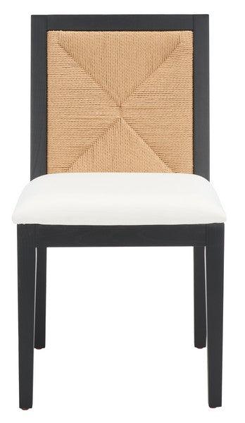 Safavieh Emilio Black-Natural Woven Dining Chair (Set of 2)