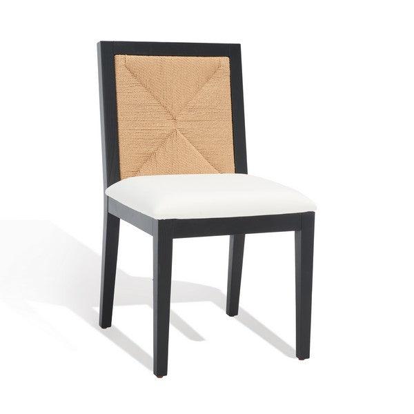 Safavieh Emilio Black-Natural Woven Dining Chair (Set of 2)