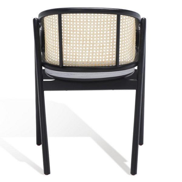 Safavieh Emmy Natural-Black Rattan Back Dining Chair