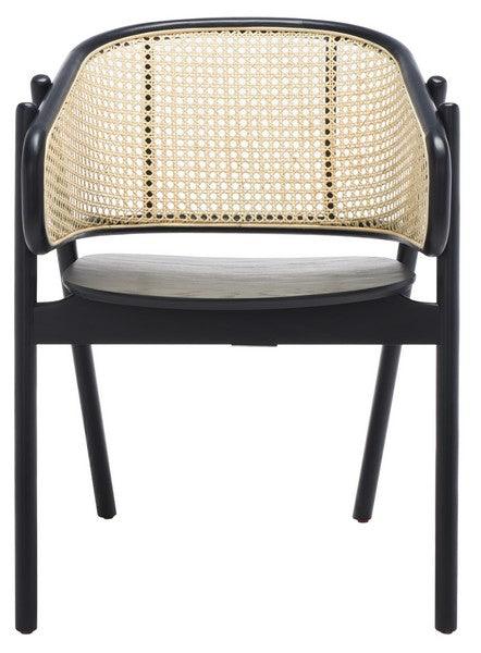 Safavieh Emmy Natural-Black Rattan Back Dining Chair