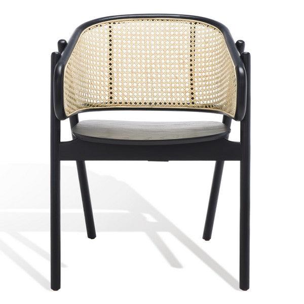 Safavieh Emmy Natural-Black Rattan Back Dining Chair