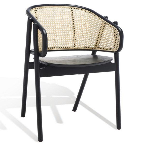 Safavieh Emmy Natural-Black Rattan Back Dining Chair