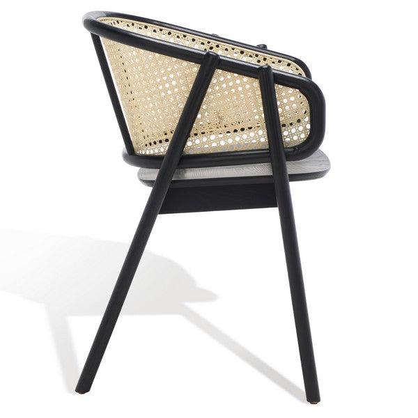 Safavieh Emmy Natural-Black Rattan Back Dining Chair