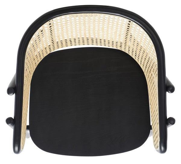 Safavieh Emmy Natural-Black Rattan Back Dining Chair