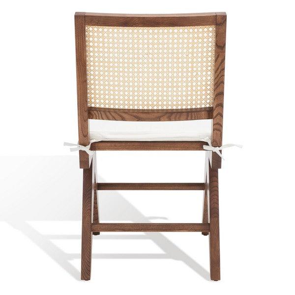 Safavieh Colette Natural-Walnut Rattan Dining Chair (Set of 2)