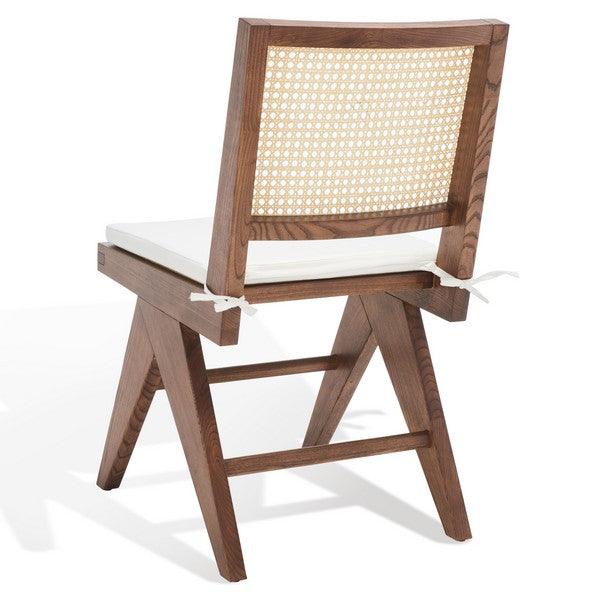 Safavieh Colette Natural-Walnut Rattan Dining Chair (Set of 2)