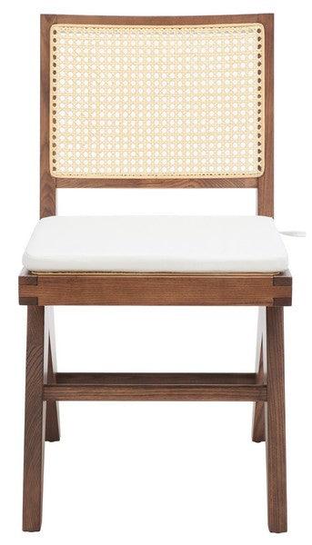 Safavieh Colette Natural-Walnut Rattan Dining Chair (Set of 2)