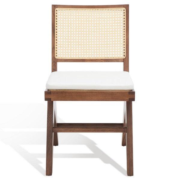 Safavieh Colette Natural-Walnut Rattan Dining Chair (Set of 2)