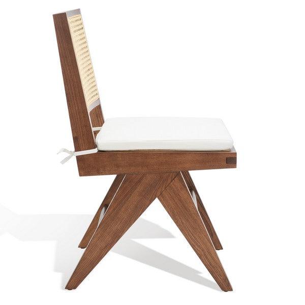 Safavieh Colette Natural-Walnut Rattan Dining Chair (Set of 2)