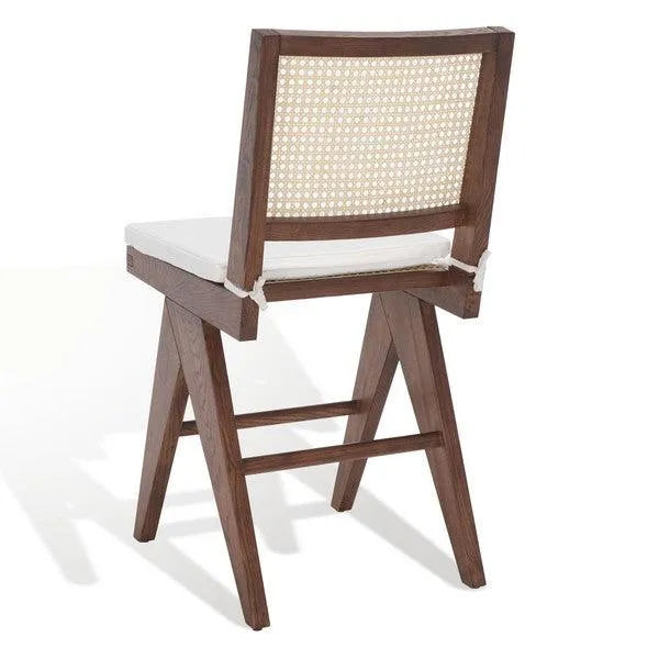 Safavieh Colette Walnut-Natural Rattan Counter Stool