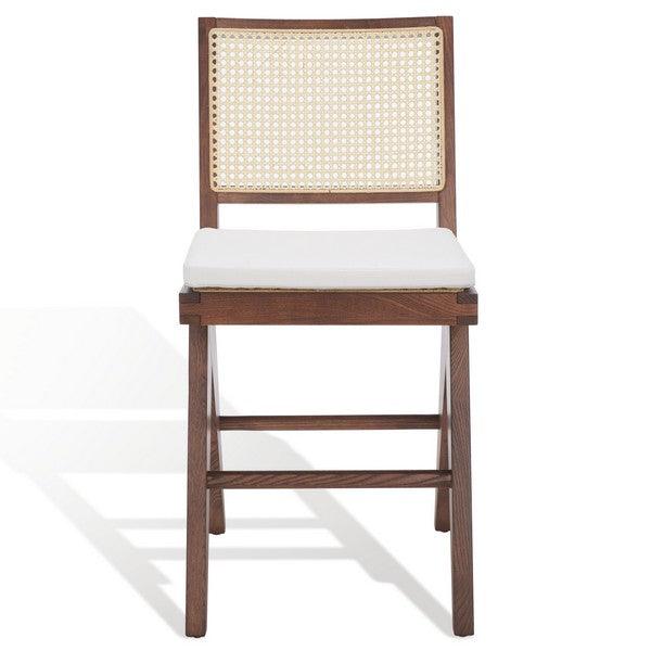 Safavieh Colette Walnut-Natural Rattan Counter Stool