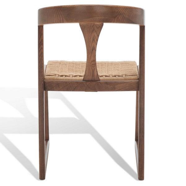 Safavieh Jamal Walnut-Natural Woven Dining Chair (Set of 2)