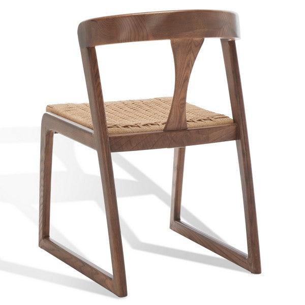 Safavieh Jamal Walnut-Natural Woven Dining Chair (Set of 2)