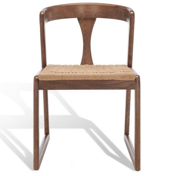 Safavieh Jamal Walnut-Natural Woven Dining Chair (Set of 2)