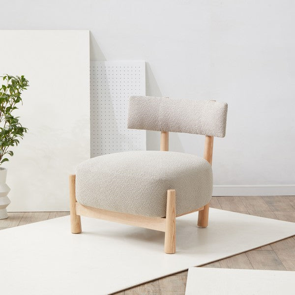 Safavieh Edwardina Taupe/Natural Boucle Accent Chair