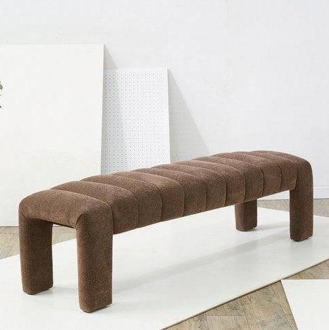 Safavieh Bellisima Dark Brown Channel Tufted Bench