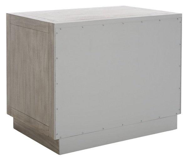 Safavieh Steve Light Grey 2 Drawer Wood Nightstand